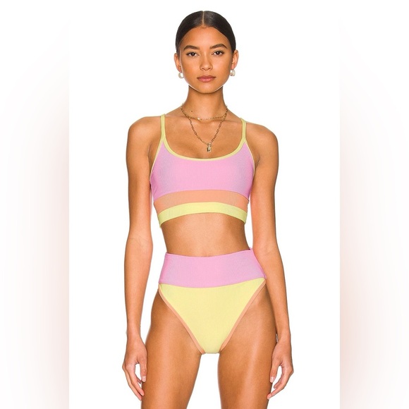 New! SET Beach Riot Eva Emmy Bikini Fruity Colorblock Bikini 31105 - Picture 4 of 12